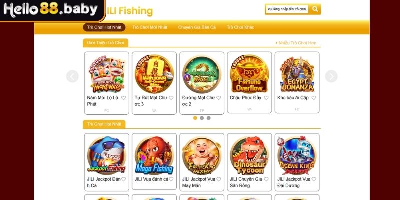 Khám phá nhà phát hành Bắn Cá JILI HELLO88
