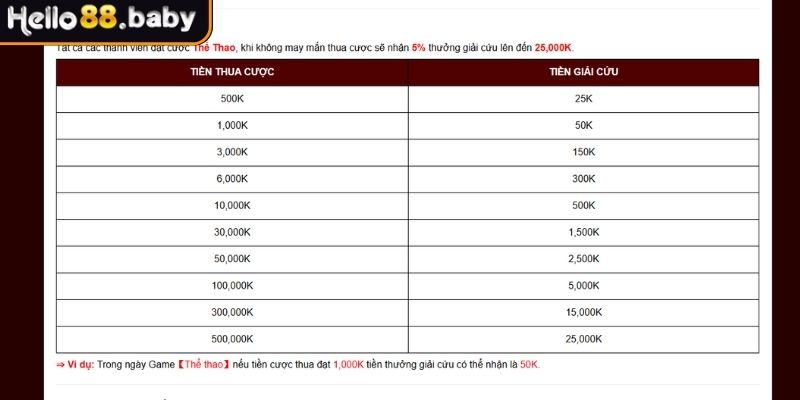 Bảo hiểm thua thể thao hoàn trả đến 5%